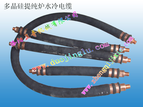 Water-cooled cable for polysilicon purification furnace